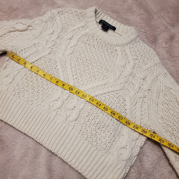 FCUK Kalina Cable Knit Jumper Sweater in Classic Cream - Picture 9 of 14